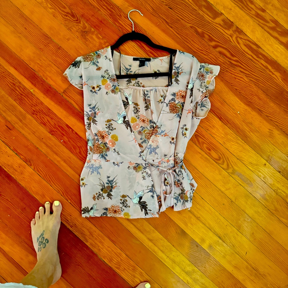 Forever 21 wrap around blouse